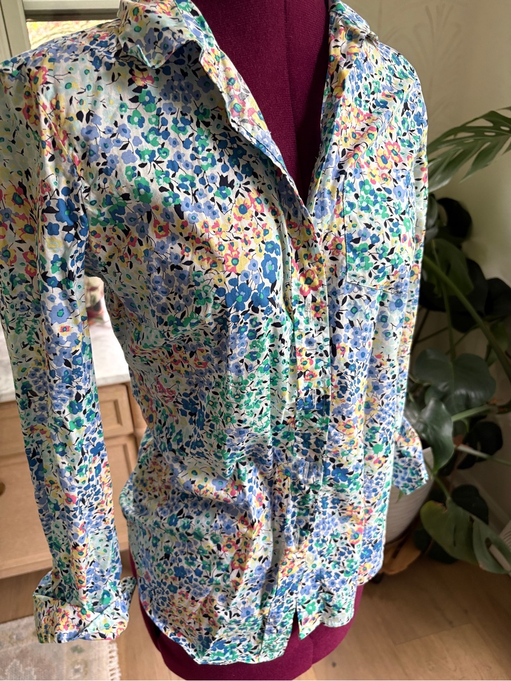 J crew floral shirt xs